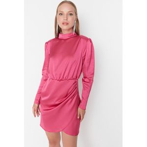 Trendyol - Mini Wrapover - Avondjurk - Roze - Regular Fit