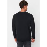 Trendyol TMNAW23SW00190 Volwassenen Mannen Sweatshirt single - Zwart