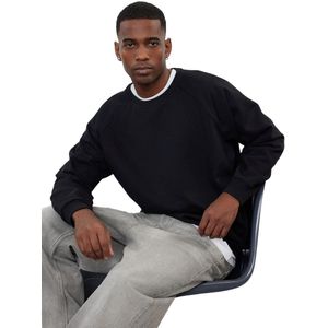 Trendyol TMNAW23SW00190 Volwassenen Mannen Sweatshirt single - Zwart