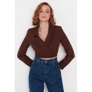 Trendyol Blazer - Bruin - Crop, Bruin, 62 NL