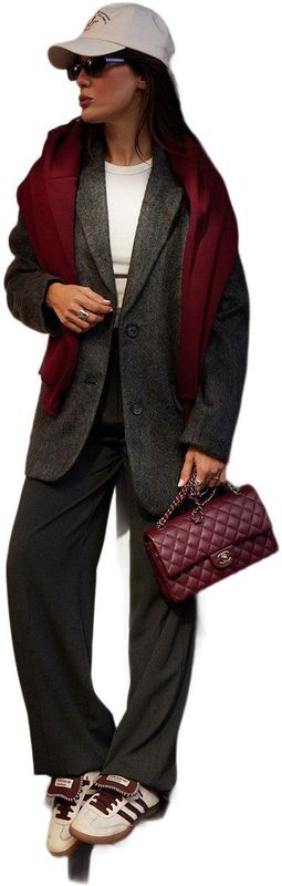 Trendyol - Hoge Taille Wijde Pijpen Broek - Antraciet