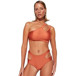 Trendyol Trendyol Bikinibroek met hoge taille voor dames, badmode (1 stuk), tegels