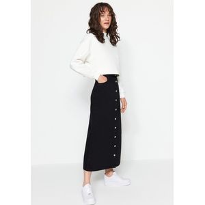 Trendyol Dames Rok-Zwart-Maxi, Zwart, 68