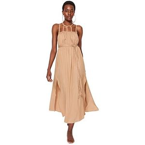 Trendyol Basic Regular fit geweven jurk voor dames, Bruin, 38