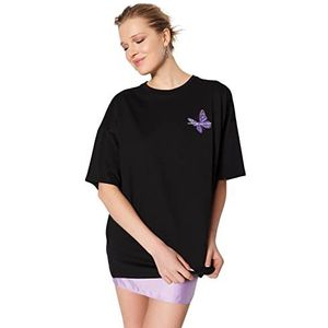 Trendyol TWOSS23TS00188 Volwassenen Vrouwen T-shirt - Zwart - L
