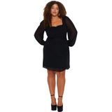 Bandeaujurk - Zwart - 100% Polyester - Getailleerd Design