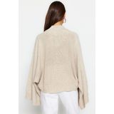 Trendyol - Twoaw23Kz01838 - Gebreide Trui - Rood - Met Wijde Spaanse Mouwen En Patroon