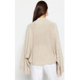 Trendyol - Twoaw23Kz01838 - Gebreide Trui - Rood - Met Wijde Spaanse Mouwen En Patroon