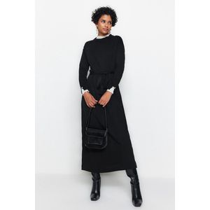 Trendyol - Tctaw24Eb00001 - Gebreide Jurk - Camel - Gedetailleerd