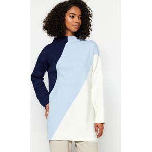 Trendyol Dames Trui-Donkerblauw-Relaxed Fit, Donkerblauw, S