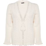 Trendyol - Ecru Geknoopt Vest - 100% Acryl - Gebreid