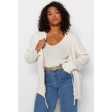 Trendyol - Ecru Geknoopt Vest - 100% Acryl - Gebreid