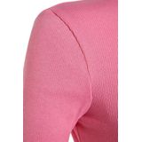 Trendyol - Geribbelde Blouse - Grijs - Elastische Gebreide Blouse Met Ronde Hals