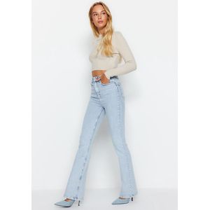 Trendyol TWOAW24JE00083 Volwassenen Vrouwen Jeans - Lichtblauw