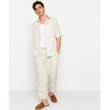 Trendyol - Premium - Camel - Linnenmix Gestreept Overhemd