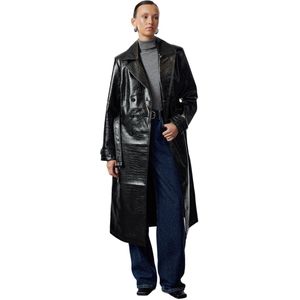 Trendyol - Normale Trenchcoat - Zwart - Met Riem - Twoaw25Tr00001
