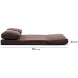 Asir - bankbed - slaapbank - Sofa - 2-zitplaatsen - Bruin - 120 x 68 x 62 cm