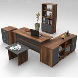 Kalune Design - Jill - Bureau Set - Bruin - Spaanplaat