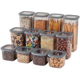 Asir Hermia Concept - Set Voorraadbus - Antraciet - 100% Kunststof - 24 Stuks