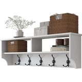 Pelitli - Wandkapstok - Wit - Hout