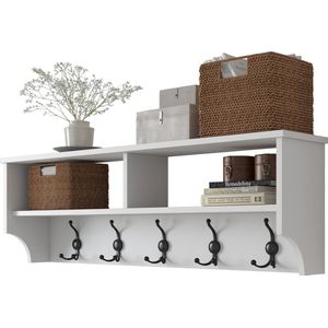 Pelitli - Wandkapstok - Wit - Hout