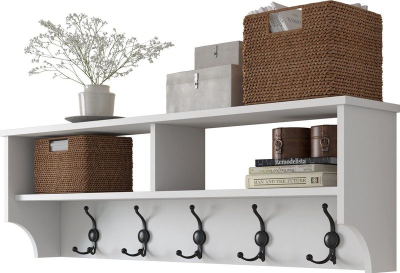 Pelitli - Wandkapstok - Wit - Hout