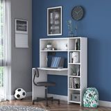 Bureau Locelso | 113,2 x 40 x 141,8 cm | Met opbergruimte | Wit