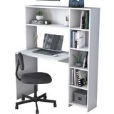 Bureau Locelso | 113,2 x 40 x 141,8 cm | Met opbergruimte | Wit