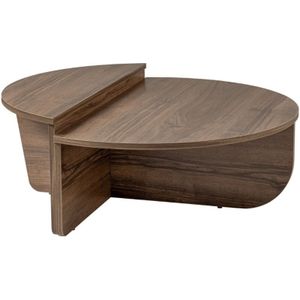 CaliCosy - Set van 2 Salontafels - Notelaar - Melamine Gecoat Spaanplaat