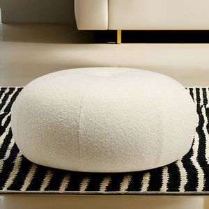 Artie - Poef - Beige - Polyester - Ø55 cm x 35 cm