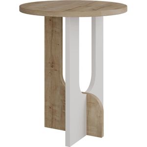 Stijlvolle Woody Bijzettafel | 18mm Dikte | 40x47x40 cm | 15 kg Draagvermogen | Wit Eiken