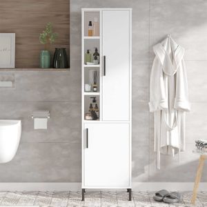 Locelso multifunctionele kast wit melamine 18 mm dik metalen frame