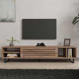 Modern TV-meubel - Woody Fashion | 100% Gemelamineerd Atlantisch Pijnboomhout | 18mm Dikte, 160x35x40cm