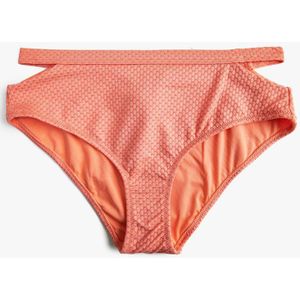 Koton Dames Tissued Bikini Bottom Cut Out Detail Swim Wear, oranje (200), 40