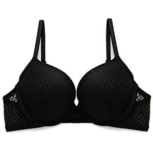 Koton Dames Extra Padded Lacy Underwired Verstelbare Strappy Bra, zwart (999), 80B