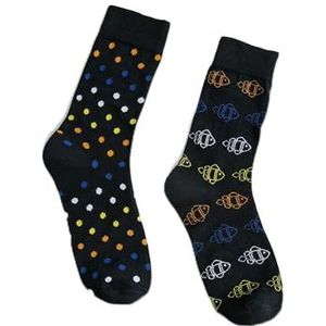 Koton Mannen Polka Dot 2-Pack Socket Sokken Set, Navy (716), One Size, MARINE (716), One Size