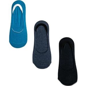 Koton Heren Sneaker Sokken 3-Pack Set Veelkleurig, Zwart (999), One Size, ZWART(999), One Size