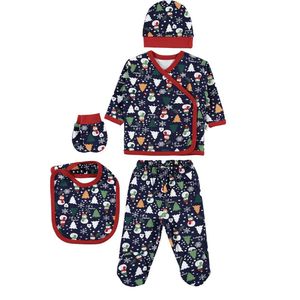 5-delige newborn kledingset - Sneeuwman - Jongens - Newborn set - Babykleding - Babyshower cadeau - Kraamcadeau - Baby