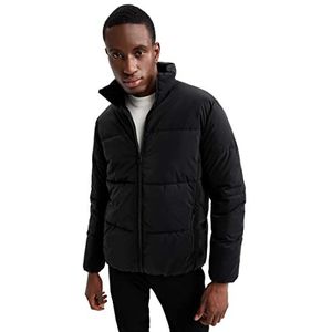 DeFacto Herenjas voor vrijetijdskleding - DeFacto herenmantel voor bovenkleding (Zwart, 3XL), zwart, 3XL