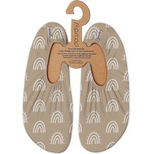 Slipstop - Caramel - Zwemschoentjes - Zandkleur - Met Witte Regenbogen