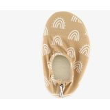 Slipstop - Zandkleurige Zwemschoentjes - Unisex - Met Witte Regenbogen