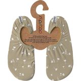 Slipstop - Grain Sand - Waterschoenen - Zandkleurig met Witte Bloemen