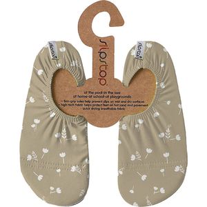 Slipstop - Grain Sand - Waterschoenen - Zandkleurig met Witte Bloemen