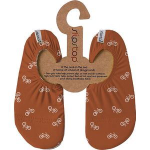 Slipstop - Waterschoenen Cognac met Fietsjes