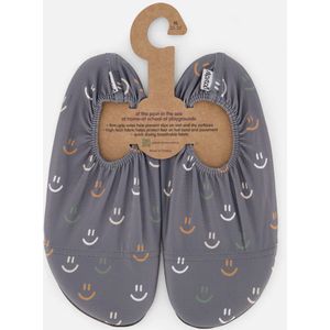 Slipstop - Grijs - Waterschoentjes met Smileys - Multifunctioneel