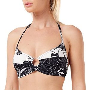Dagi Dames Triangle Bikini Top, Zwart - wit, 36