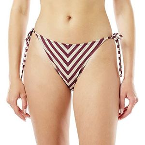 Dagi Bikinibroekje voor dames, Bordeaux - ecru, 36