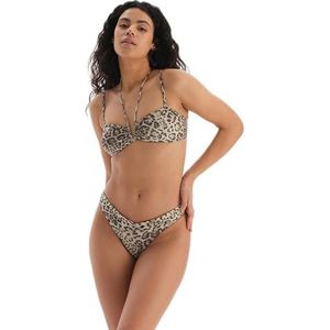 Dagi Bikinibroekje, hoge mode, bikinibroek voor dames, Bruin, 44