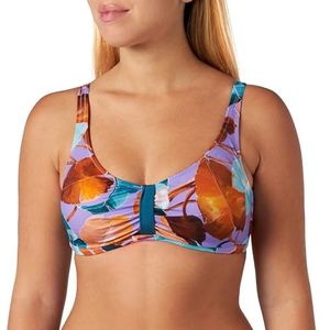 Dagi Haut de bikini amincissant tendance pour femme, Lilas - Vert pétrole, 44