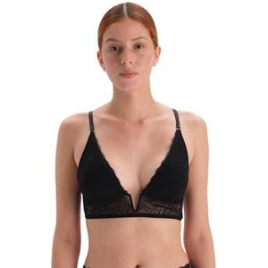 Dagi Dames Lace Detailled Full Cup Underwire Bra, zwart, 80B